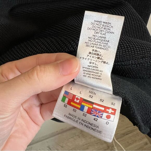 ✨ Spyder Men’s Black Quarter Zip Pullover Large - Picture 8 of 11